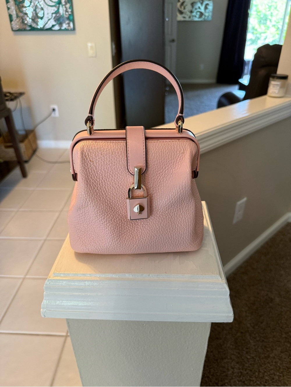 kate spade Pink Pebbled Leather Mini Top-Handle Bag
